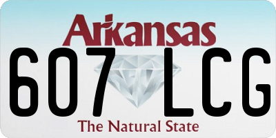 AR license plate 607LCG