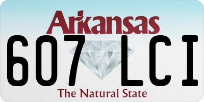 AR license plate 607LCI