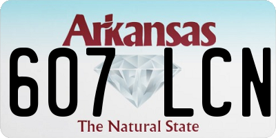 AR license plate 607LCN