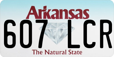 AR license plate 607LCR