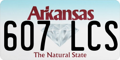 AR license plate 607LCS