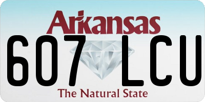 AR license plate 607LCU