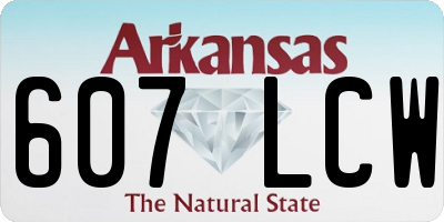 AR license plate 607LCW