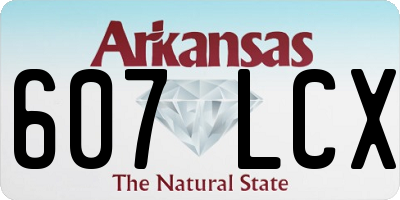 AR license plate 607LCX