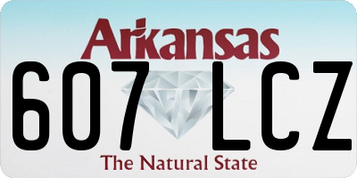 AR license plate 607LCZ