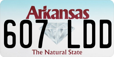 AR license plate 607LDD