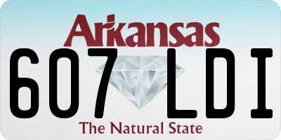 AR license plate 607LDI
