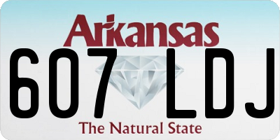 AR license plate 607LDJ