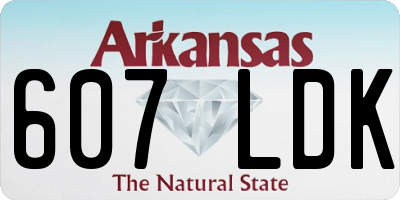 AR license plate 607LDK