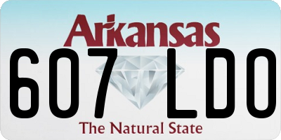 AR license plate 607LDO