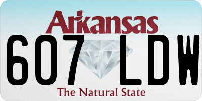 AR license plate 607LDW