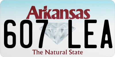 AR license plate 607LEA