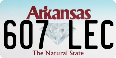 AR license plate 607LEC
