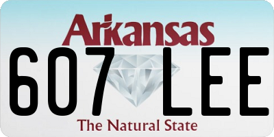 AR license plate 607LEE