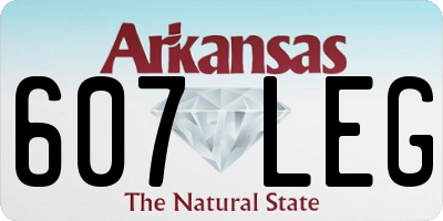 AR license plate 607LEG
