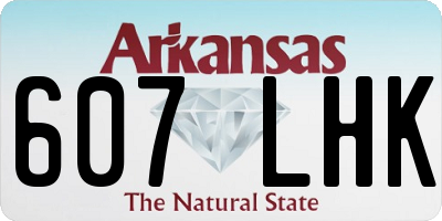 AR license plate 607LHK