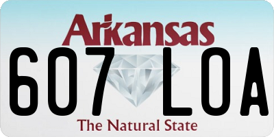 AR license plate 607LOA