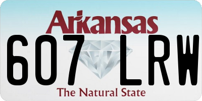 AR license plate 607LRW