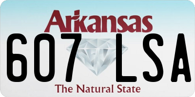 AR license plate 607LSA