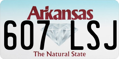AR license plate 607LSJ