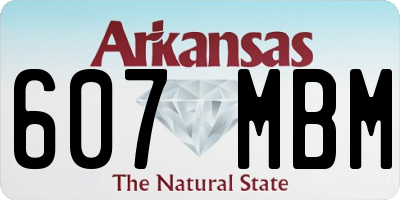AR license plate 607MBM