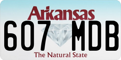 AR license plate 607MDB