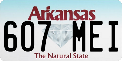 AR license plate 607MEI