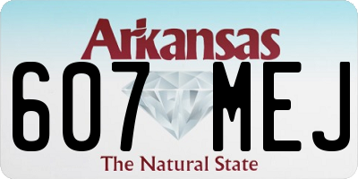 AR license plate 607MEJ