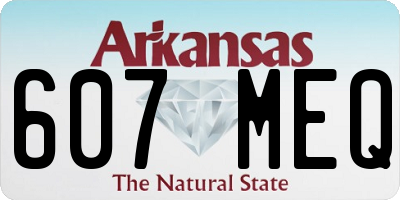 AR license plate 607MEQ