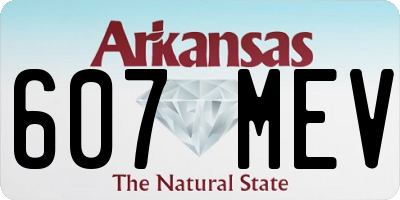 AR license plate 607MEV