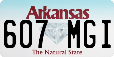 AR license plate 607MGI
