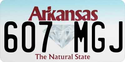 AR license plate 607MGJ