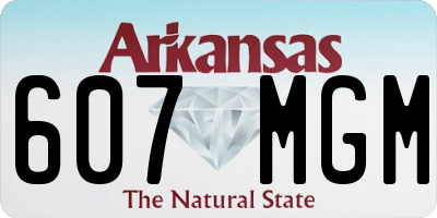 AR license plate 607MGM