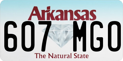 AR license plate 607MGO
