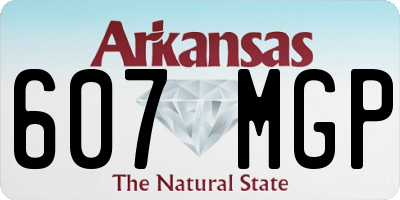 AR license plate 607MGP