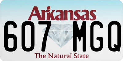 AR license plate 607MGQ