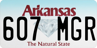 AR license plate 607MGR