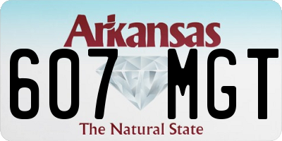 AR license plate 607MGT