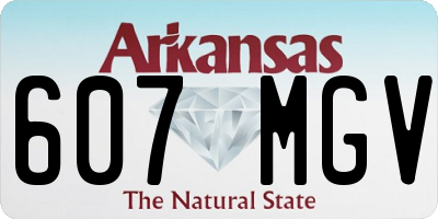 AR license plate 607MGV