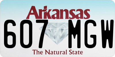 AR license plate 607MGW