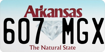 AR license plate 607MGX