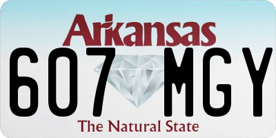 AR license plate 607MGY