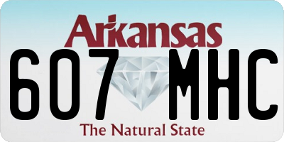 AR license plate 607MHC