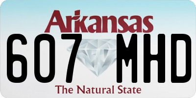 AR license plate 607MHD