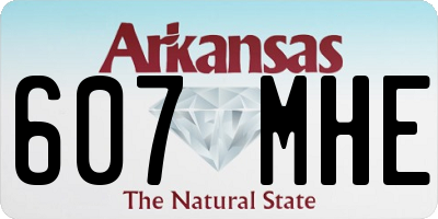 AR license plate 607MHE