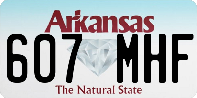 AR license plate 607MHF