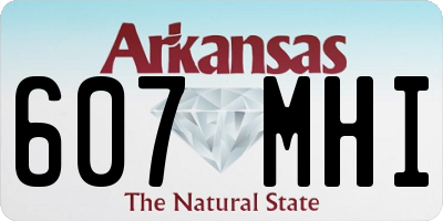 AR license plate 607MHI