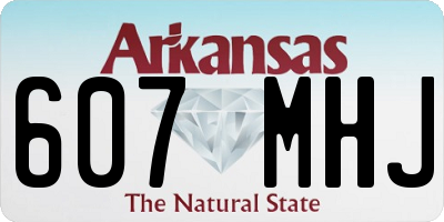 AR license plate 607MHJ