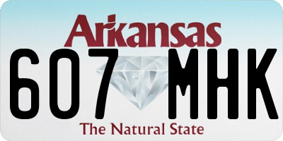 AR license plate 607MHK