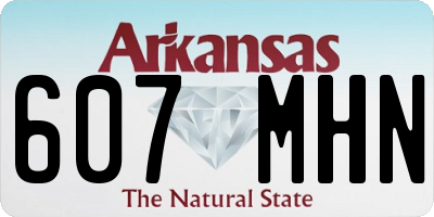 AR license plate 607MHN